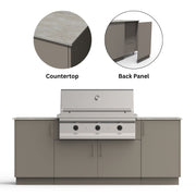 Urban Bonfire Urban Bonfire Sierra 42 Outdoor Kitchen Clay / Keon / Yes C-SIERRA42-CL-KEON-BCKP Outdoor Kitchen Pre-Built Bundle