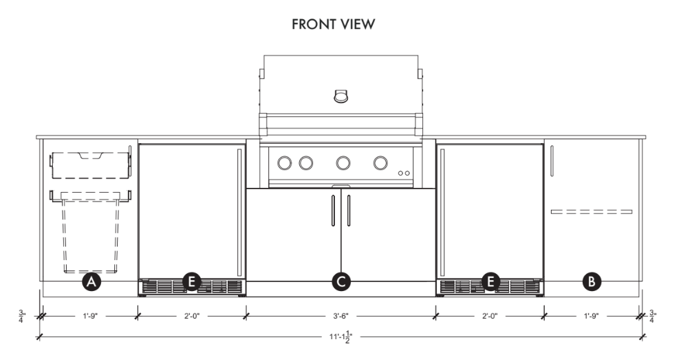 Urban Bonfire Urban Bonfire Tundra 36 Outdoor Kitchen Outdoor Kitchen Pre-Built Bundle