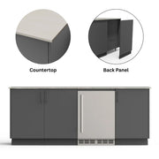 Urban Bonfire Urban Bonfire Vermont Outdoor Kitchen Anthracite / Danae / Yes C-VERMONT-AN-DANAE-BCKP Outdoor Kitchen Pre-Built Bundle