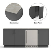 Urban Bonfire Urban Bonfire Vermont Outdoor Kitchen Anthracite / Keon / Yes C-VERMONT-AN-KEON-BCKP Outdoor Kitchen Pre-Built Bundle
