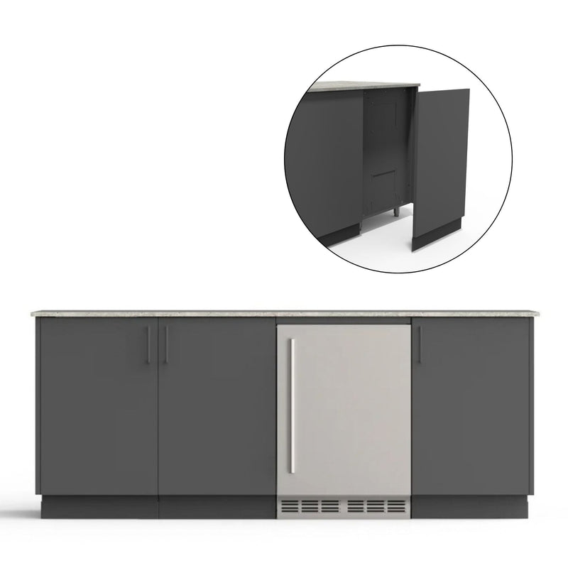 Urban Bonfire Urban Bonfire Vermont Outdoor Kitchen Anthracite / None / Yes C-VERMONT-AN-BCKP Outdoor Kitchen Pre-Built Bundle