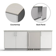 Urban Bonfire Urban Bonfire Vermont Outdoor Kitchen Chantilly / Danae / Yes C-VERMONT-CH-DANAE-BCKP Outdoor Kitchen Pre-Built Bundle