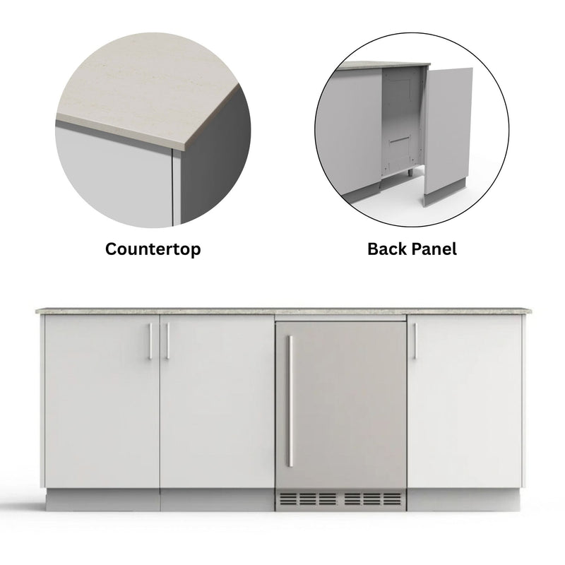 Urban Bonfire Urban Bonfire Vermont Outdoor Kitchen Chantilly / Danae / Yes C-VERMONT-CH-DANAE-BCKP Outdoor Kitchen Pre-Built Bundle
