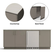 Urban Bonfire Urban Bonfire Vermont Outdoor Kitchen Clay / Danae / Yes C-VERMONT-CL-DANAE-BCKP Outdoor Kitchen Pre-Built Bundle