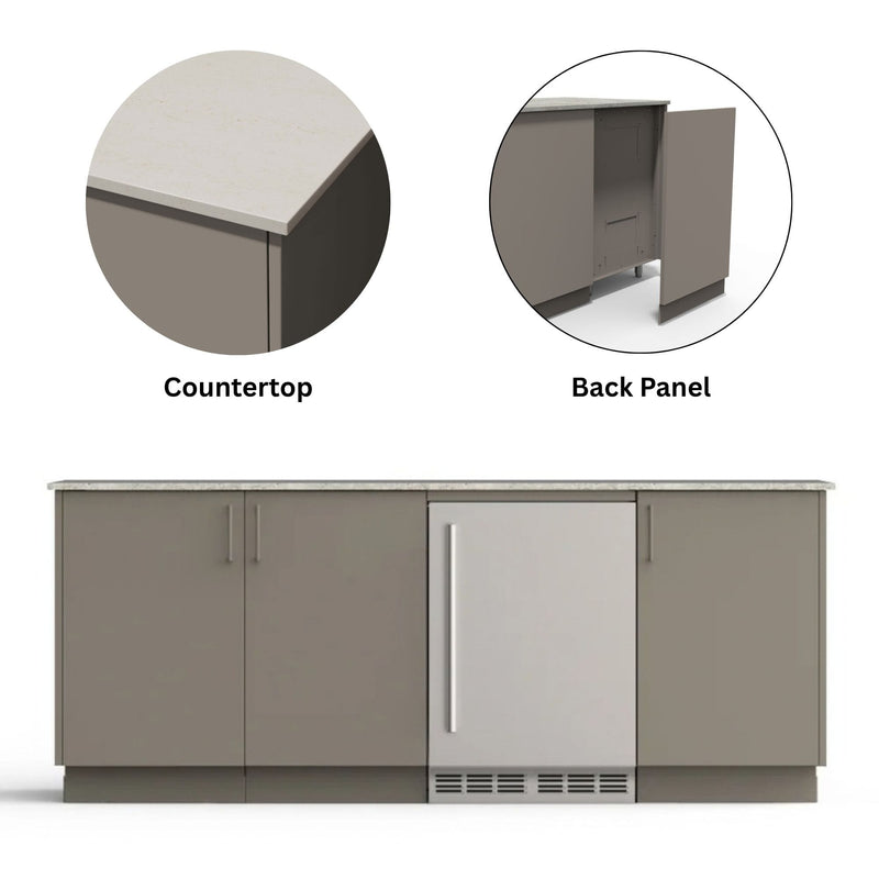 Urban Bonfire Urban Bonfire Vermont Outdoor Kitchen Clay / Danae / Yes C-VERMONT-CL-DANAE-BCKP Outdoor Kitchen Pre-Built Bundle