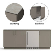 Urban Bonfire Urban Bonfire Vermont Outdoor Kitchen Clay / Keon / Yes C-VERMONT-CL-KEON-BCKP Outdoor Kitchen Pre-Built Bundle