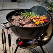 Weber Weber 22” Original Kettle Charcoal Grill Stealth Edition Charcoal / Black 1501278 Freestanding Charcoal Grill 077924898570
