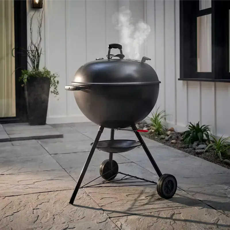 Weber Weber 22” Original Kettle Charcoal Grill Stealth Edition Charcoal / Black 1501278 Freestanding Charcoal Grill 077924898570
