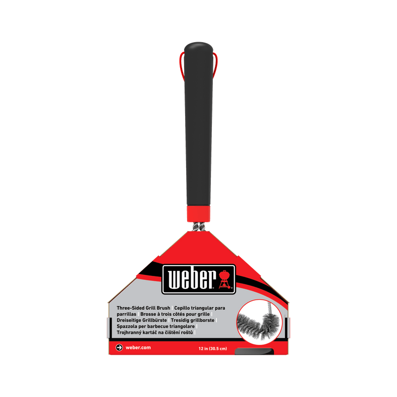 Weber Weber 6277 - Three-Sided Grill Brush 12" 6277 Accessory Cleaning Brush 077924159527