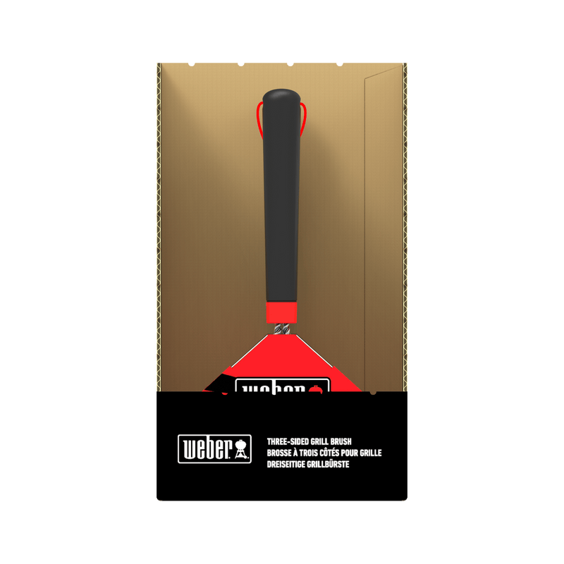 Weber Weber 6277 - Three-Sided Grill Brush 12" 6277 Accessory Cleaning Brush 077924159527