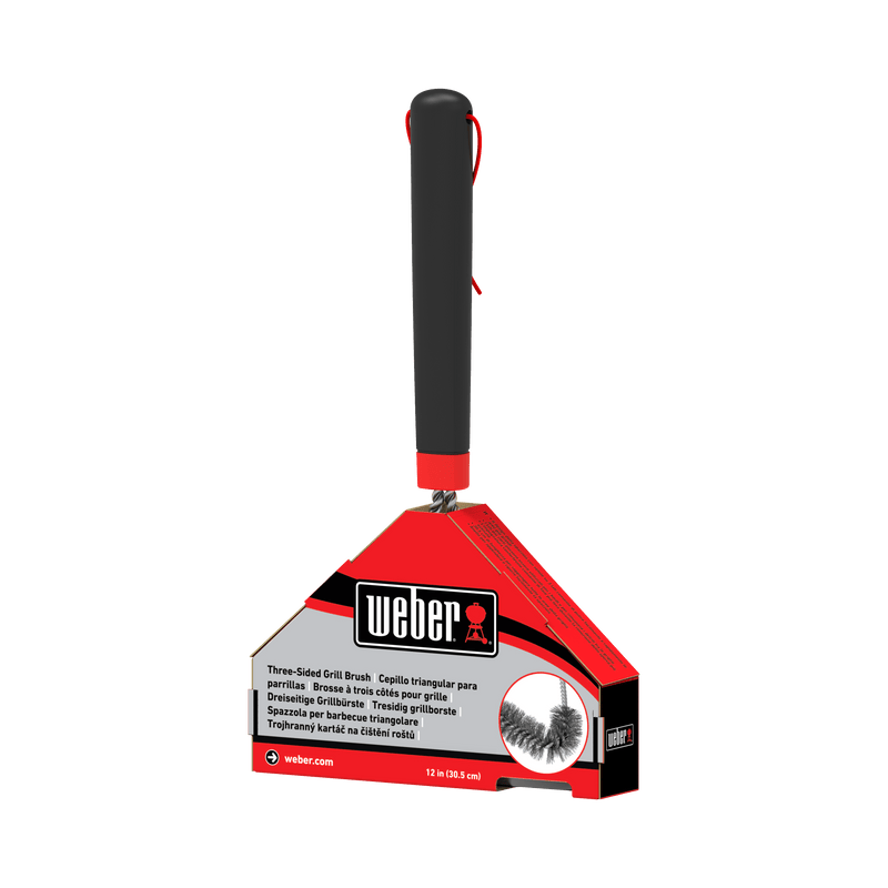 Weber Weber 6277 - Three-Sided Grill Brush 12" 6277 Accessory Cleaning Brush 077924159527