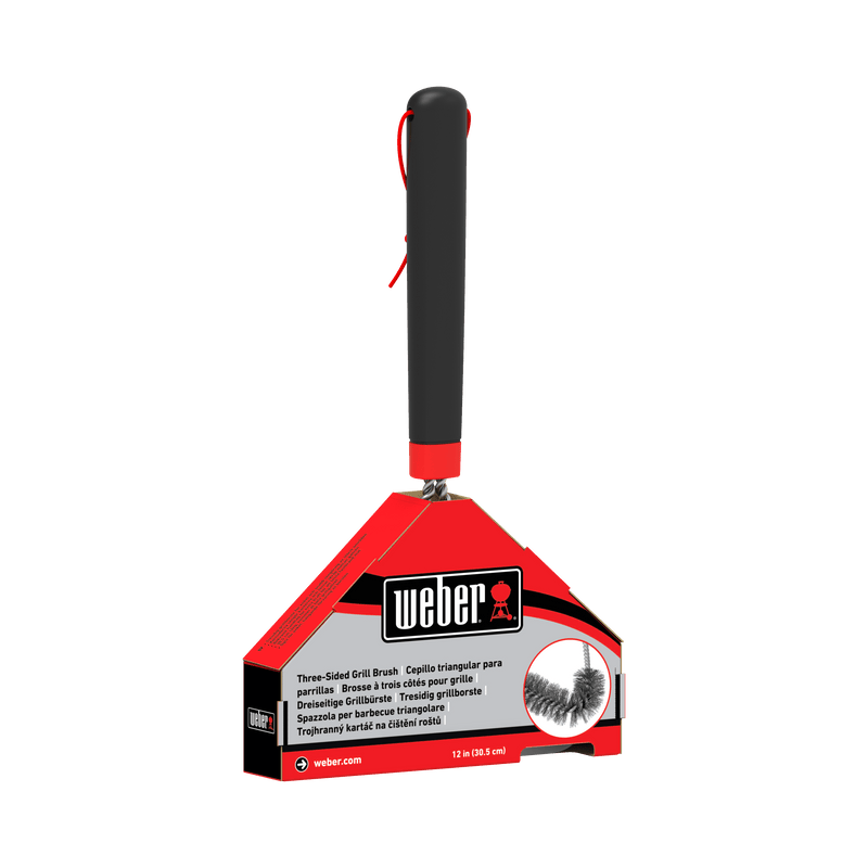 Weber Weber 6277 - Three-Sided Grill Brush 12" 6277 Accessory Cleaning Brush 077924159527