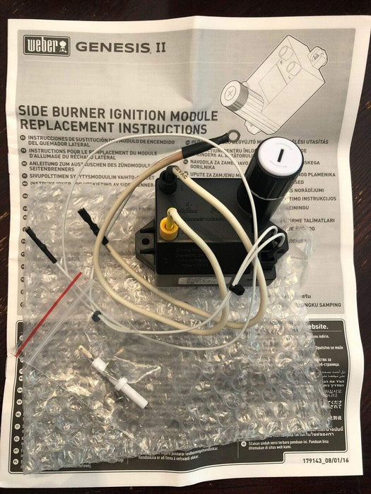Weber Weber 66394 Side Burner Igniter Kit (2017+) 66394 Part Igniter, Electrode & Collector Box