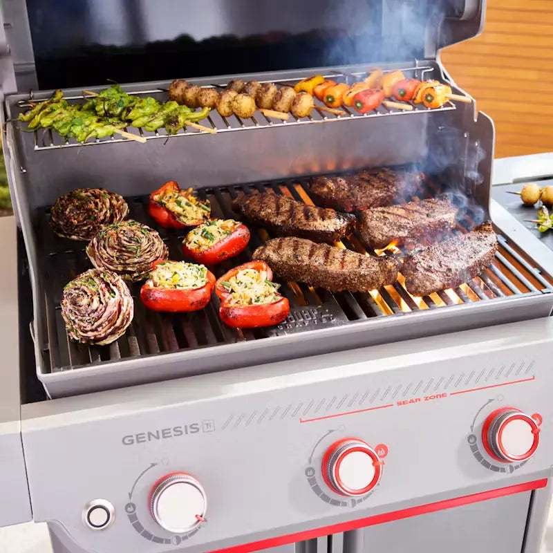Weber Weber Genesis E-325W Gas Grill Titanium Edition Freestanding Gas Grill