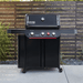 Weber Weber Genesis E-330WR 3-Burner Gas Grill Stealth Edition with Sear Zone Freestanding Gas Grill