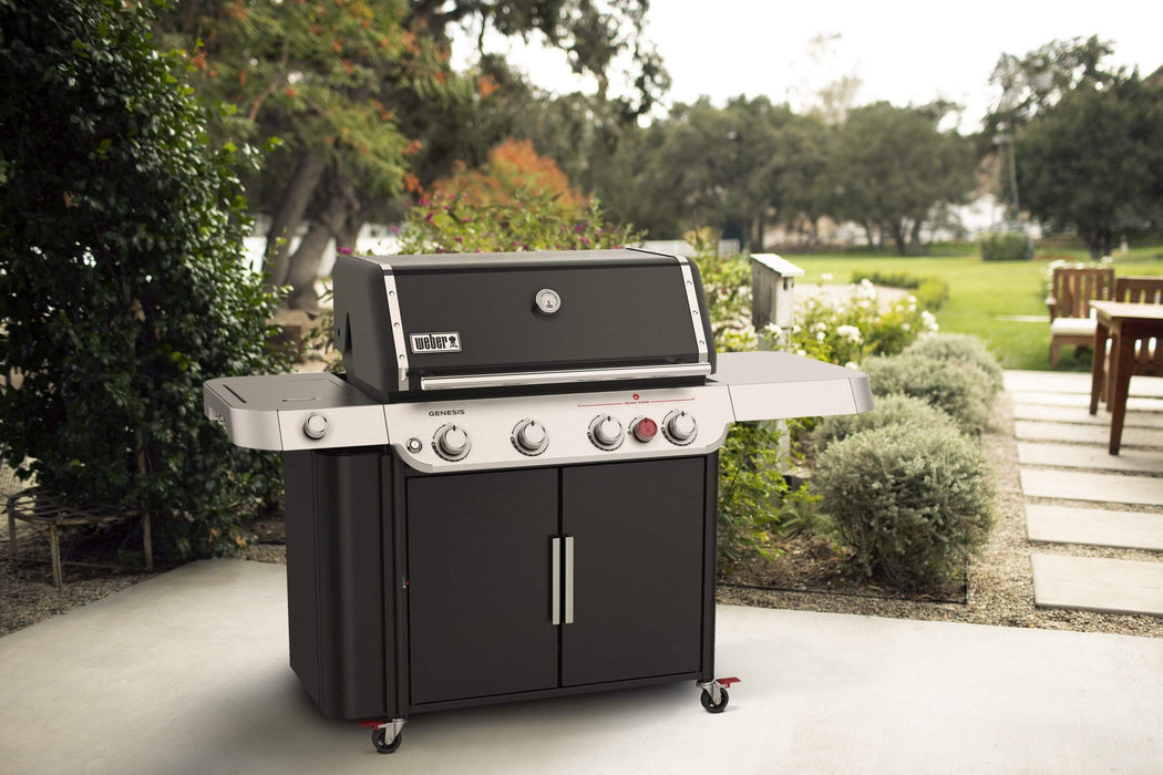 Weber Genesis E-435 4-Burner BBQ in Black with Sear Zone Side