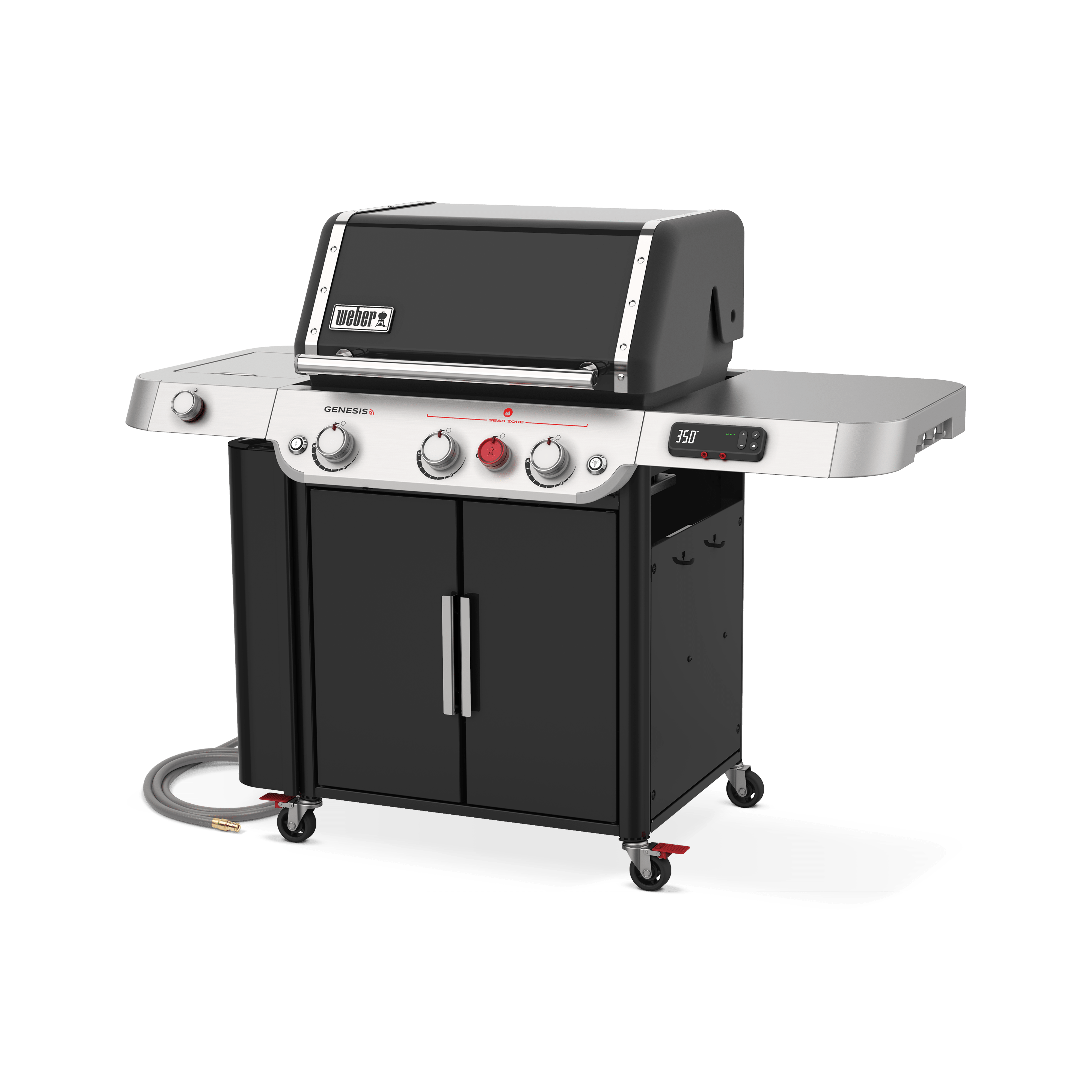 Weber Weber Genesis SE-EPX-335 Smart 3-Burner BBQ in Black with Side Burner & Sear Zone Freestanding Gas Grill