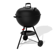 Weber Weber Original 22" Kettle Charcoal Grill Stealth Edition Charcoal / Black 1501278 Freestanding Charcoal Grill 077924898570