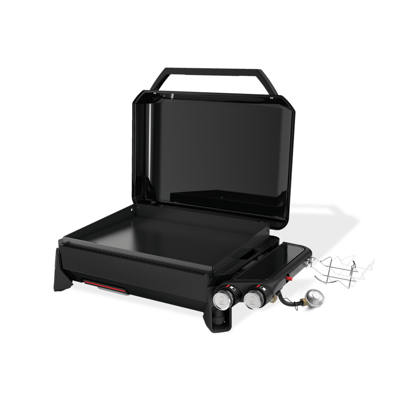 Weber Weber Slate 17" Table Top Rust-Resistant Griddle Propane / Black 1500531 Portable Gas Griddle 077924999550