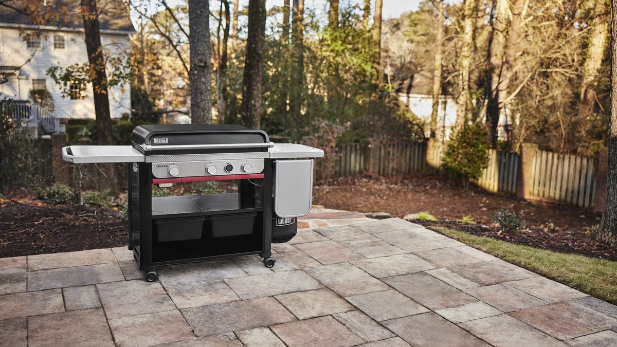 Weber Weber Slate 30" Rust-Resistant Griddle with Extendable Side Table Freestanding Gas Griddle