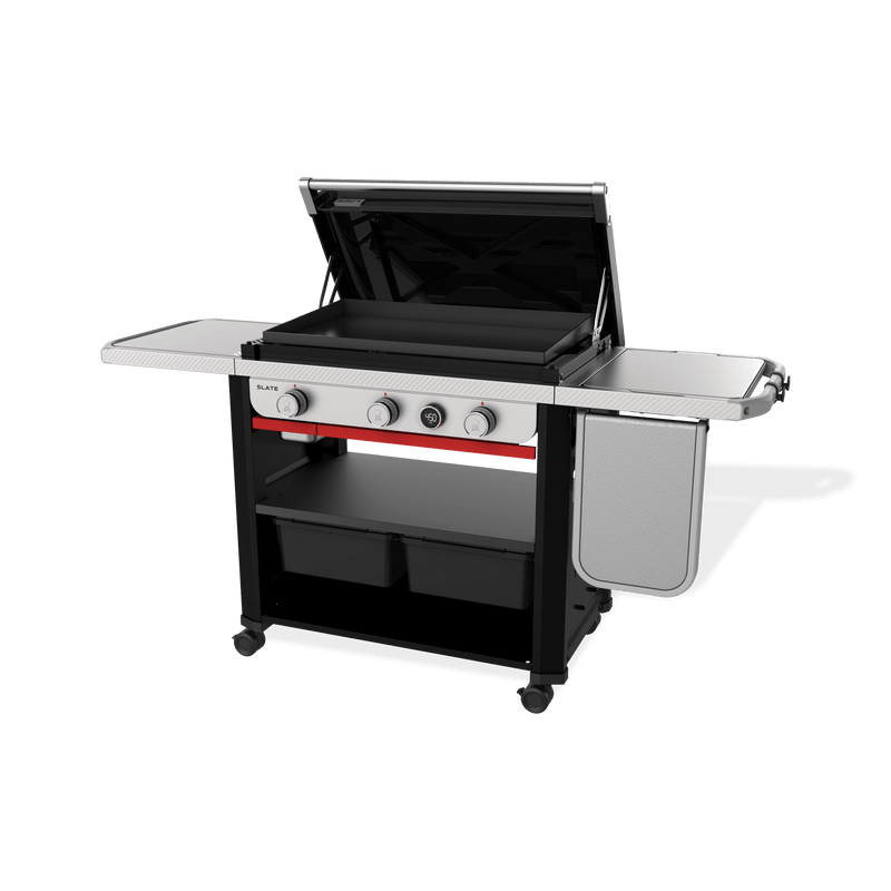 Weber Weber Slate 30" Rust-Resistant Griddle with Extendable Side Table Freestanding Gas Griddle