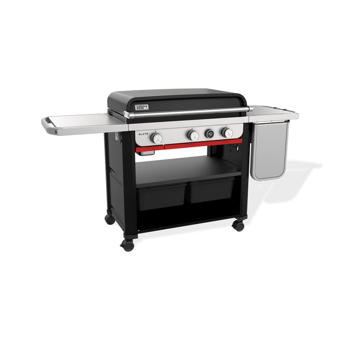 Weber Weber Slate 30" Rust-Resistant Griddle with Extendable Side Table Freestanding Gas Griddle