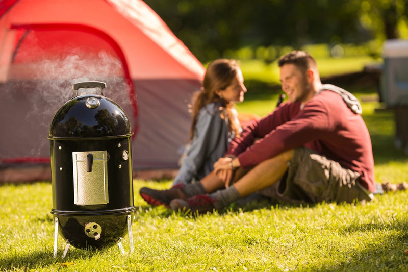 Weber Weber Smokey Mountain Cooker 14" Smoker Charcoal / Black 711001 Freestanding Charcoal Smoker 077924021206