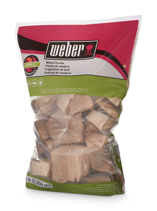 Weber Weber Smoking Wood Chunks 4 lb Bag Apple 17139 Accessory Smoker Wood Chip & Chunk 077924051487