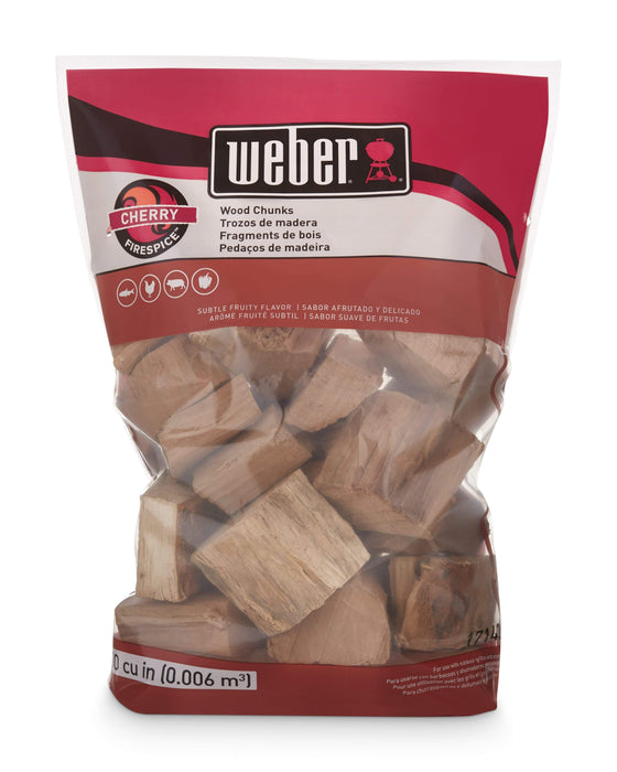 Weber Weber Smoking Wood Chunks 4 lb Bag Cherry 17142 Accessory Smoker Wood Chip & Chunk 077924051500