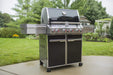 Weber Weber Summit E-470 4-Burner BBQ in Black with Sear Zone, Side Burner, Rotisserie Kit & Stainless Steel Cooking Grates Freestanding Gas Grill
