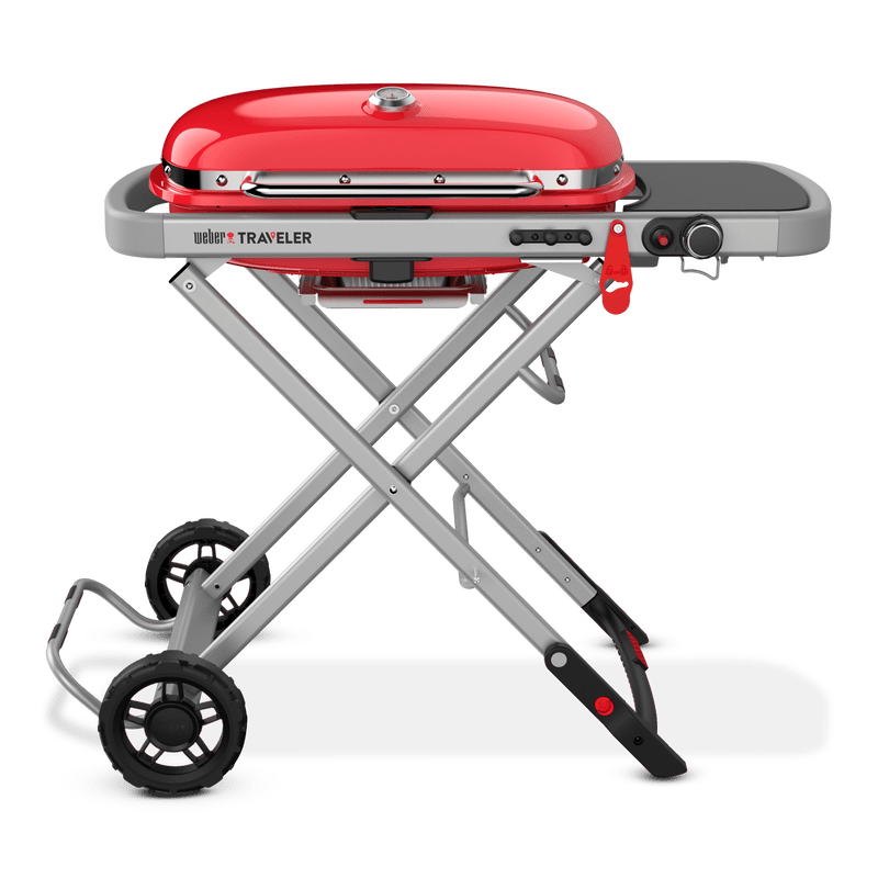Weber Weber Traveler Portable Propane BBQ Red / Propane 9030001 Portable Gas Grill 077924194771