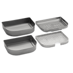 Weber Versatility Expansion Kit Lumin Compact Electric Grill 2x Stainless Steel Warming Dishes, 1x Stainless Steel Steam/Smoke Tray, 1x Steam Smoke Reservoir 6613