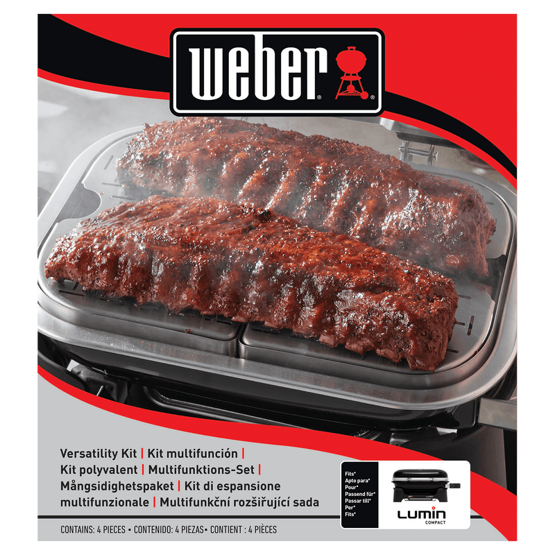Weber Weber Versatility Expansion Kit Lumin Compact Electric Grill 2x Stainless Steel Warming Dishes, 1x Stainless Steel Steam/Smoke Tray, 1x Steam Smoke Reservoir 6613 6613 Part Other 077924196515