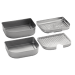 Weber Versatility Expansion Kit Lumin Electric Grill 2x Stainless Steel Warming dishes, 1x Stainless Steel Steam/Smoke Tray, 1x Steam/Smoke Reservoir 6614