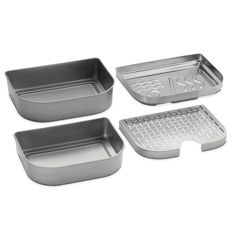 Weber Weber Versatility Expansion Kit Lumin Electric Grill 2x Stainless Steel Warming dishes, 1x Stainless Steel Steam/Smoke Tray, 1x Steam/Smoke Reservoir 6614 6614 Part Other 077924196522