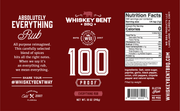 Whiskey Bent BBQ Whiskey Bent BBQ 100 Proof Everything Rub (12oz) WB-100PR12 Sauce & Rub 850005664246