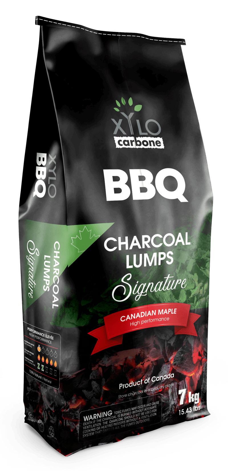 XYLO XYLO Carbone Charcoal Lumps Signature Canadian Maple 15 lb Bag XYLO7 Accessory Charcoal