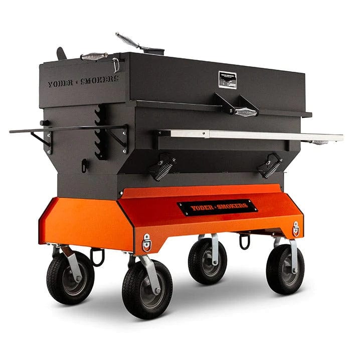 Yoder Smokers Yoder 24x48 Flat-top Competition A48340 Wood / Orange A48340 Freestanding Charcoal Grill