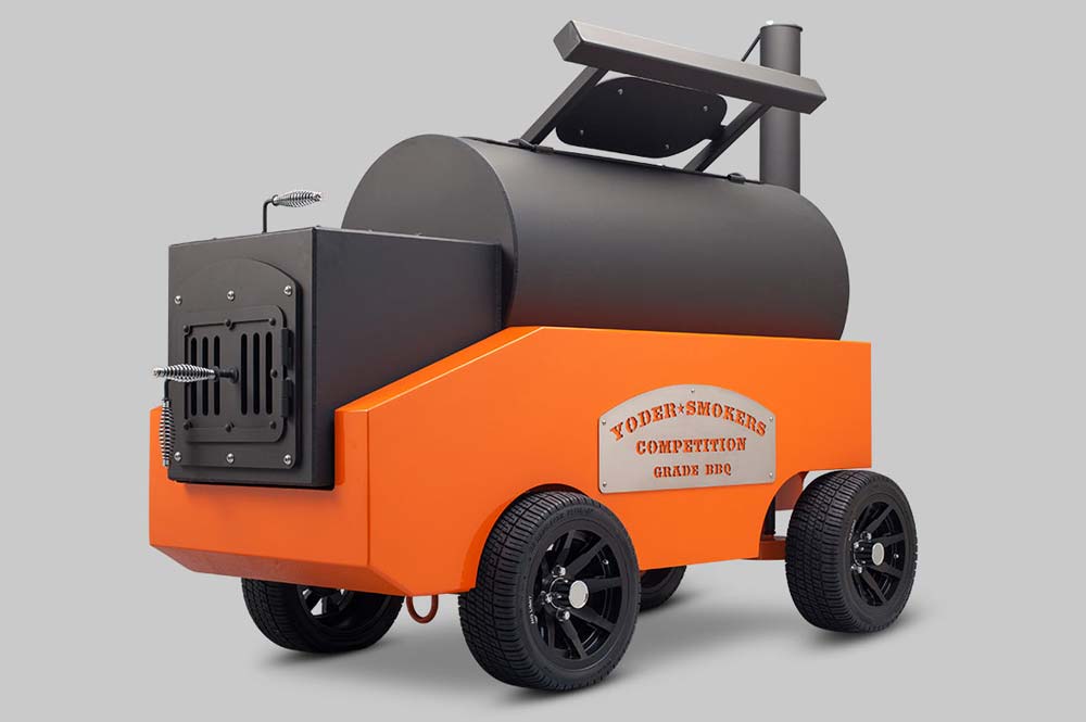 Yoder Smokers Yoder Smokers 26" Cimarron Offset Smoker on Competition Cart 9212C44-100 Pellet / Orange 9212C44-100 Freestanding Pellet Grill