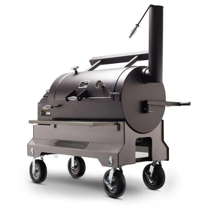 Yoder Smokers Yoder YS1500S Black Competition Pellet Smoker Pellet / Silver 9512S43-000 Freestanding Pellet Grill