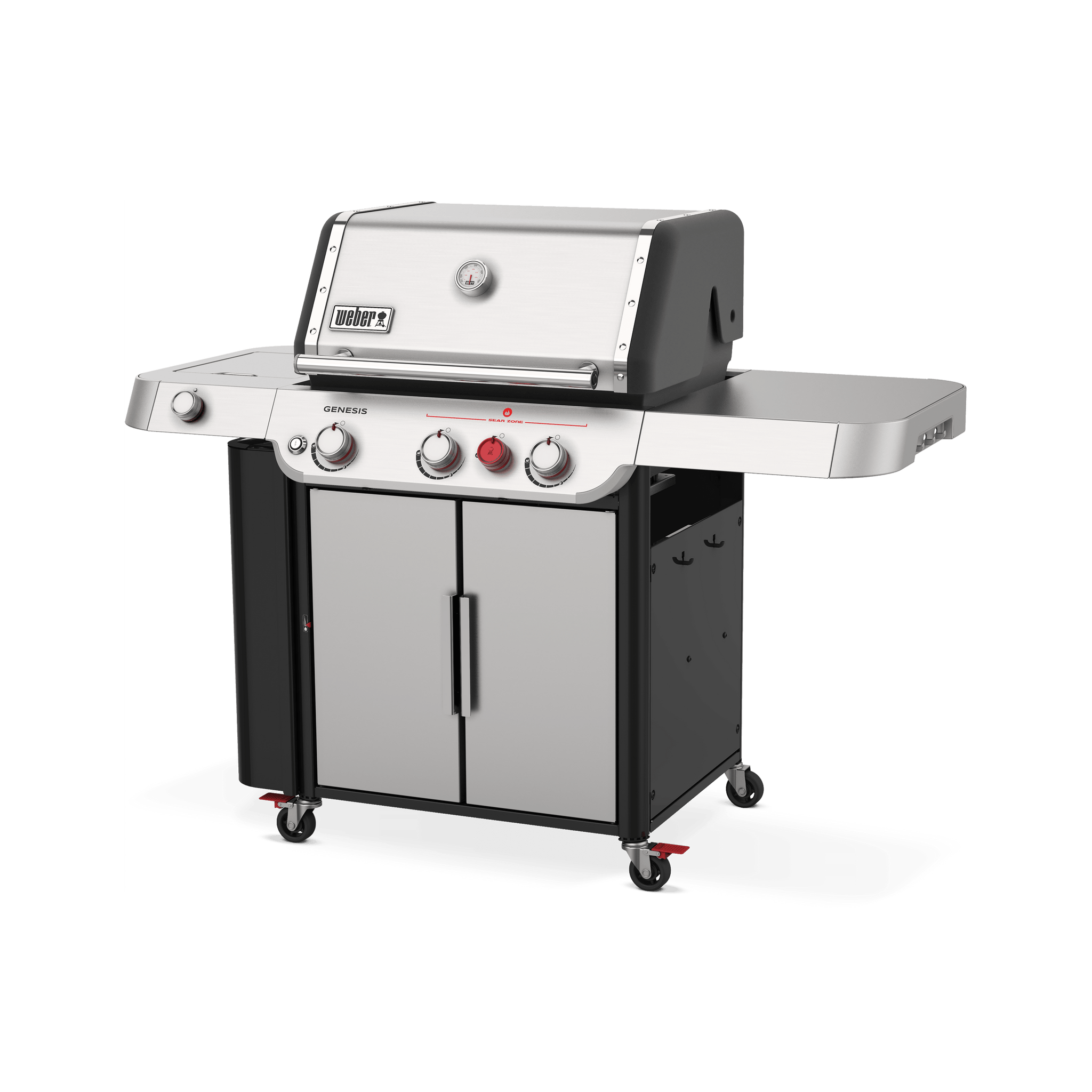 Weber Weber Genesis SE-S-335 3-Burner BBQ in Stainless Steel with Side Burner Freestanding Gas Grill