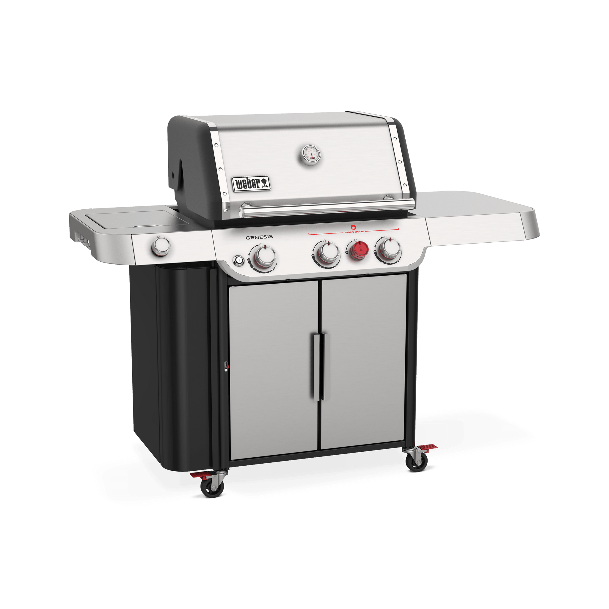 Weber Weber Genesis SE-S-335 3-Burner BBQ in Stainless Steel with Side Burner Freestanding Gas Grill