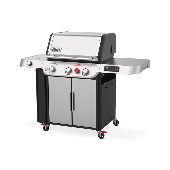 Weber Weber Genesis SX-335 Smart 3-Burner BBQ in Stainless Steel with Sear Zone & Side Burner Propane / Stainless Steel 35600001 Freestanding Gas Grill 077924174797