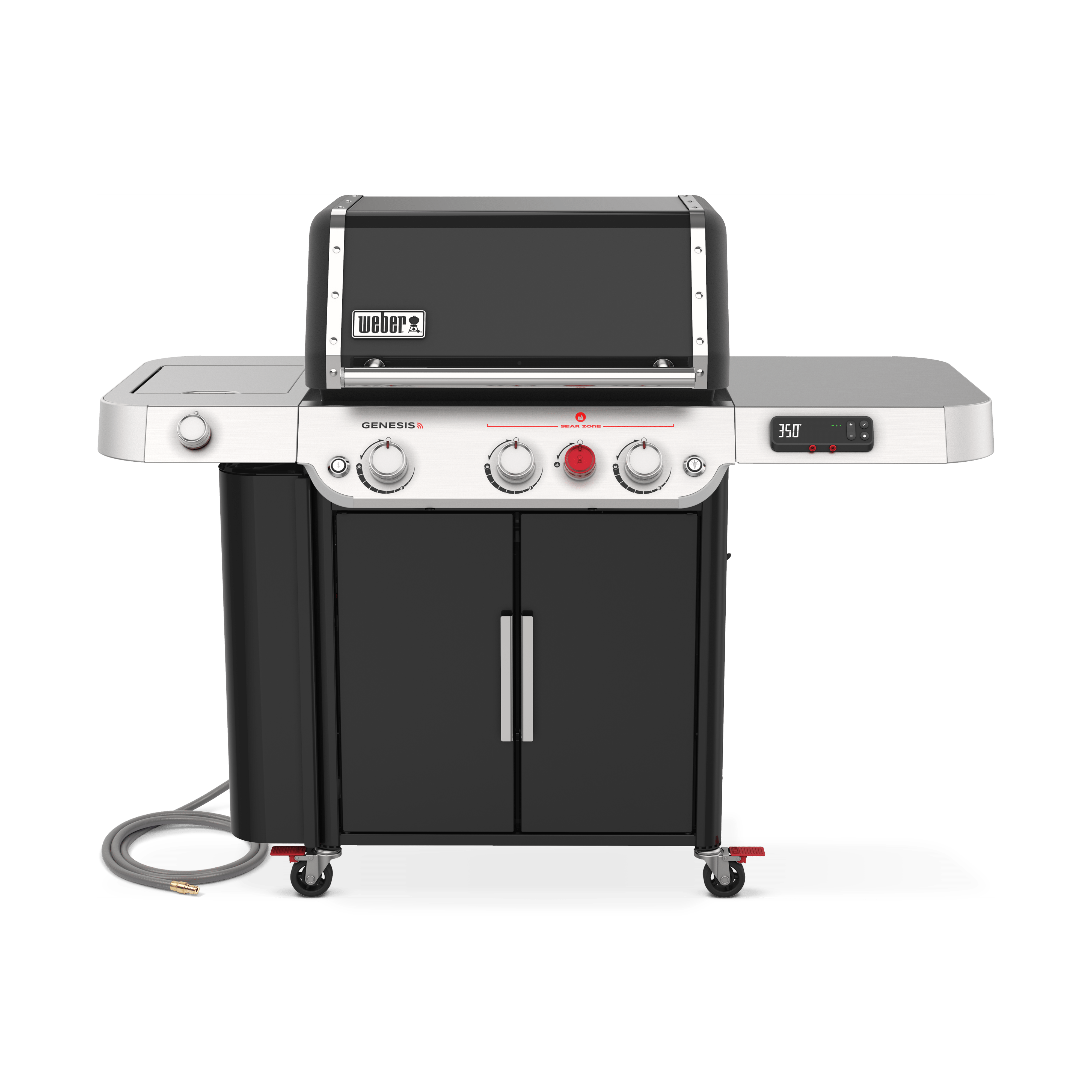 Weber Weber Genesis SE-EPX-335 Smart 3-Burner BBQ in Black with Side Burner & Sear Zone Propane / Black 35813001 Freestanding Gas Grill 077924175503