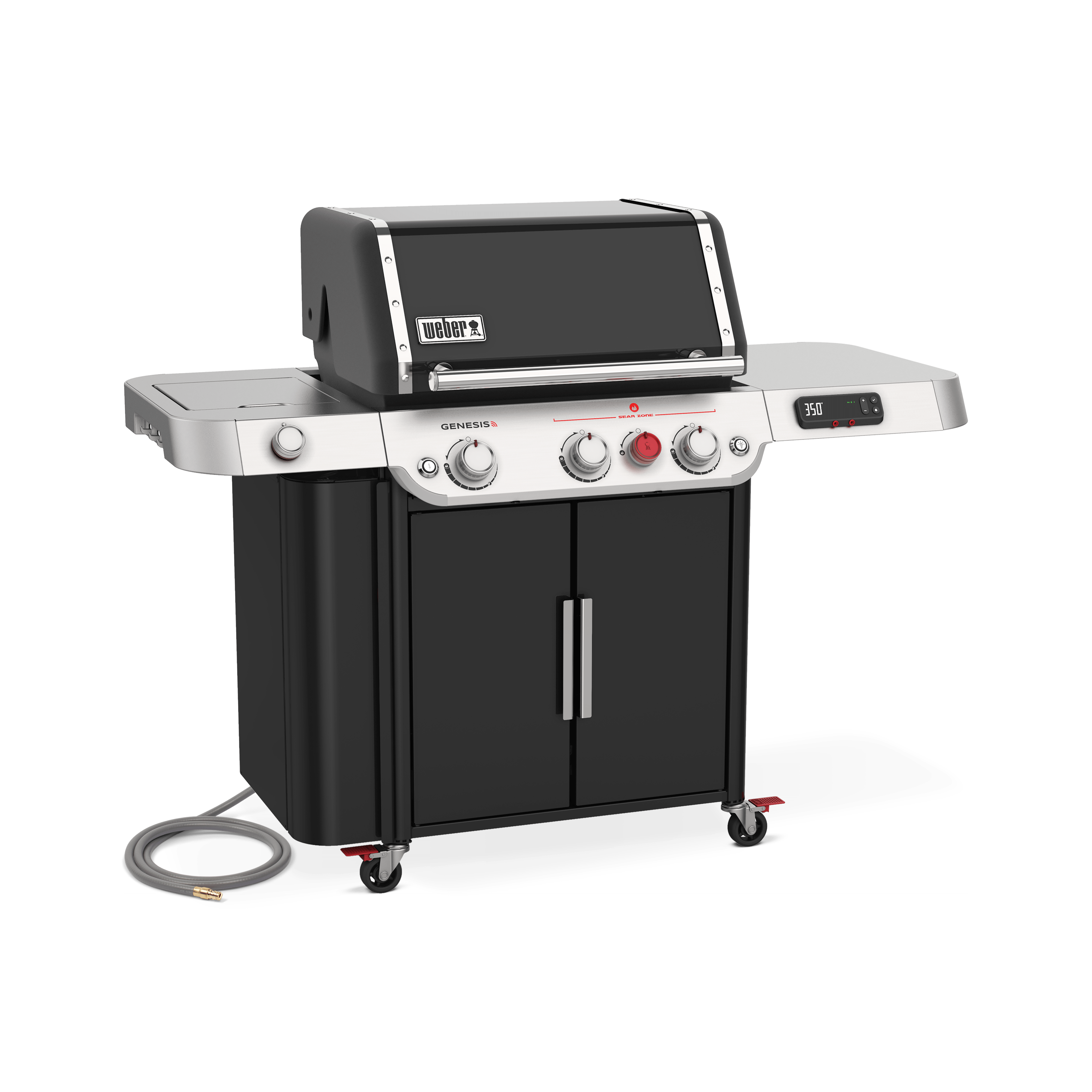 Weber Weber Genesis SE-EPX-335 Smart 3-Burner BBQ in Black with Side Burner & Sear Zone Freestanding Gas Grill