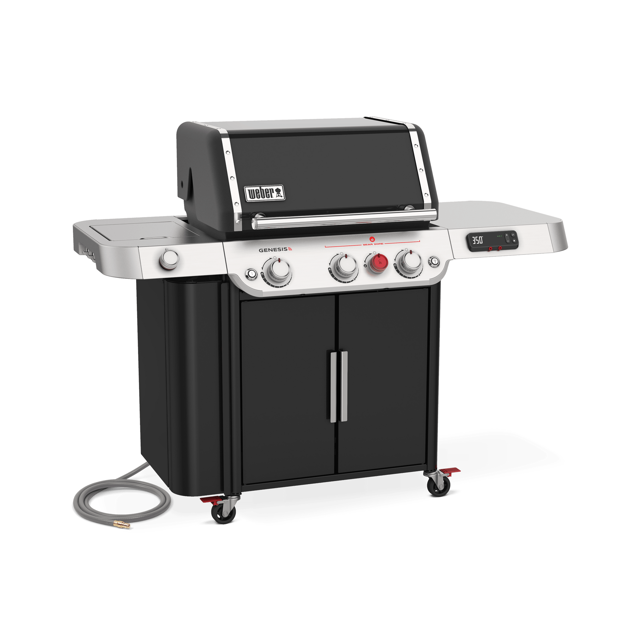 Weber Weber Genesis SE-EPX-335 Smart 3-Burner BBQ in Black with Side Burner & Sear Zone Freestanding Gas Grill